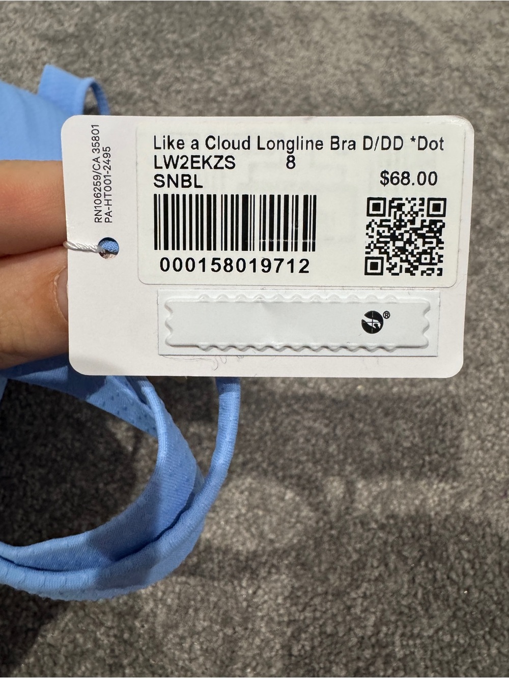 lululemon athletica Sky Blue Like a Cloud Longline Sports Bra - Picture 2 of 5